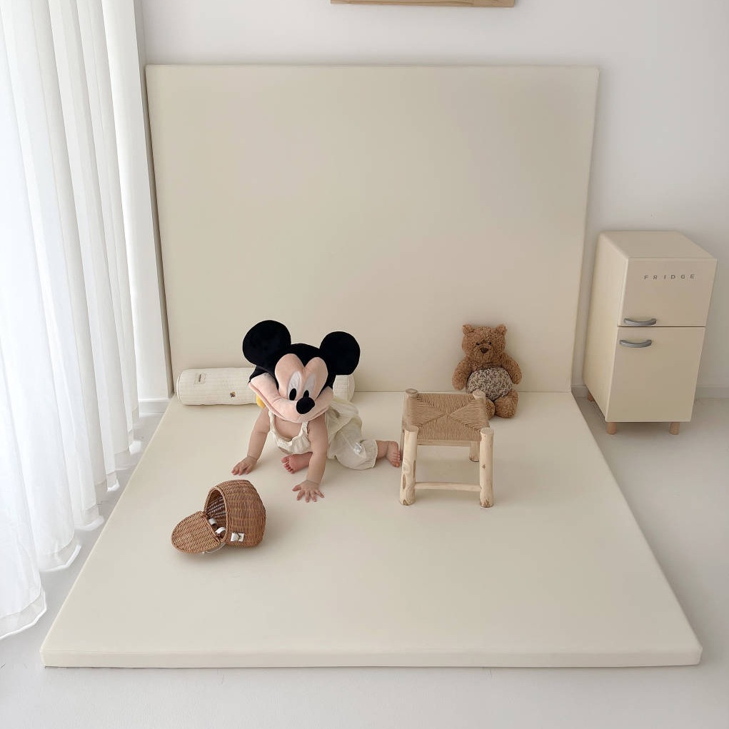 Extra Thicker Cushioned Non-Toxic Vegan Leather Waterproof Padded Baby Play Mat