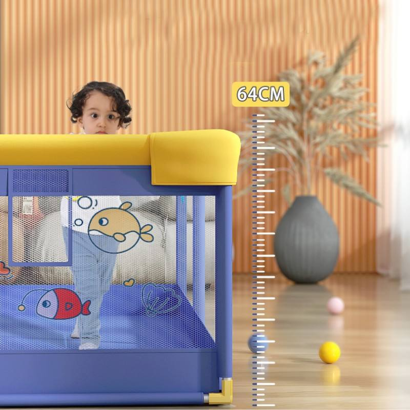 MEMIZO Printed Fabric Fence Cute Styles Ocean World Baby Playpen