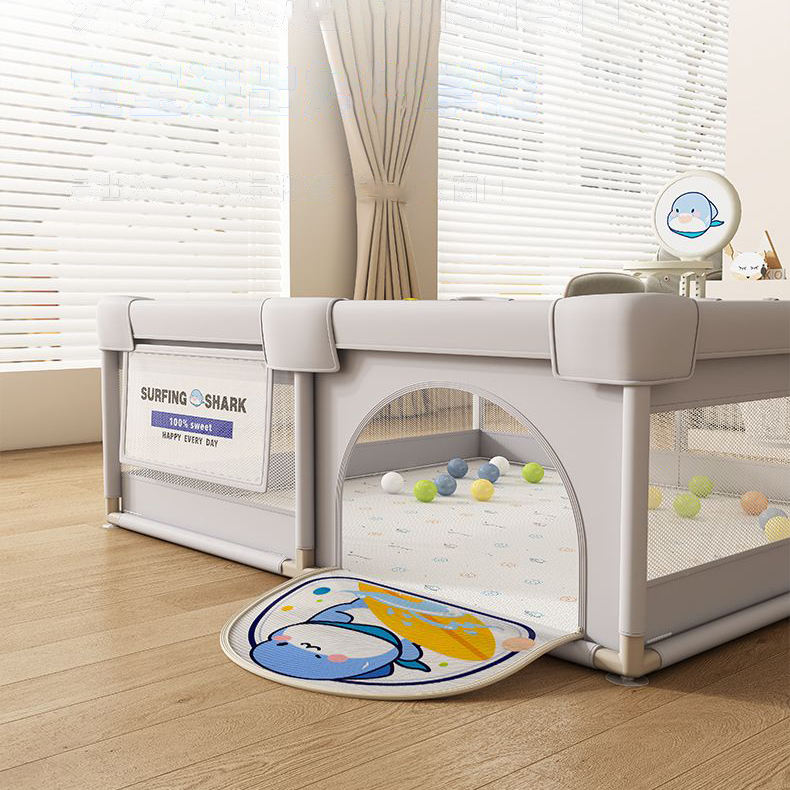 Memizo Durable Fence Indoor Baby Exercise Area Surfing Shark Playpen