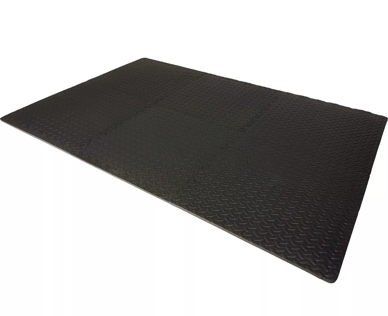 Memizo EVA Foam Puzzle Mats 6pc Black Floor Mat Set - 120cm x 180cm