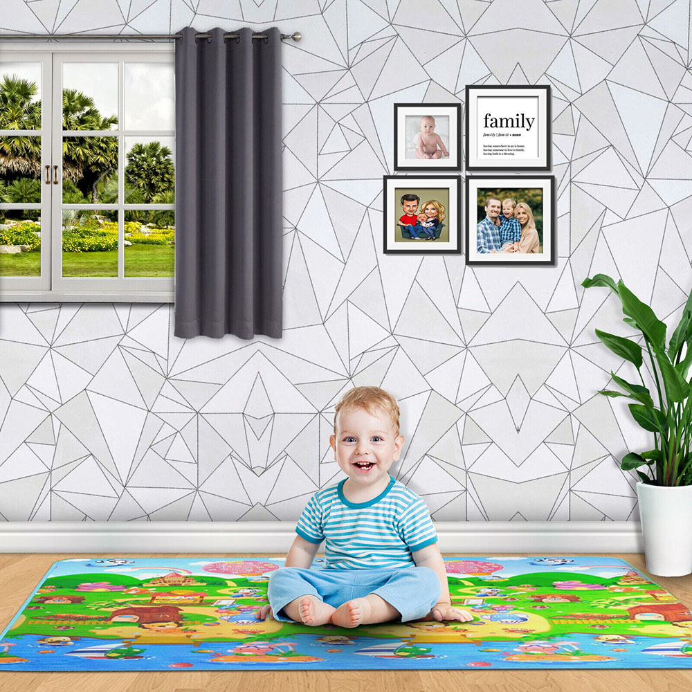 Custom Logo Pattern Printed Baby Activity Play Gym Mat