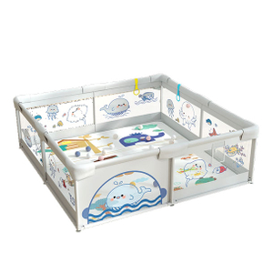 MEMIZO Bebes Indoor Playground Water Spraying Whale Soft Baby Playpen