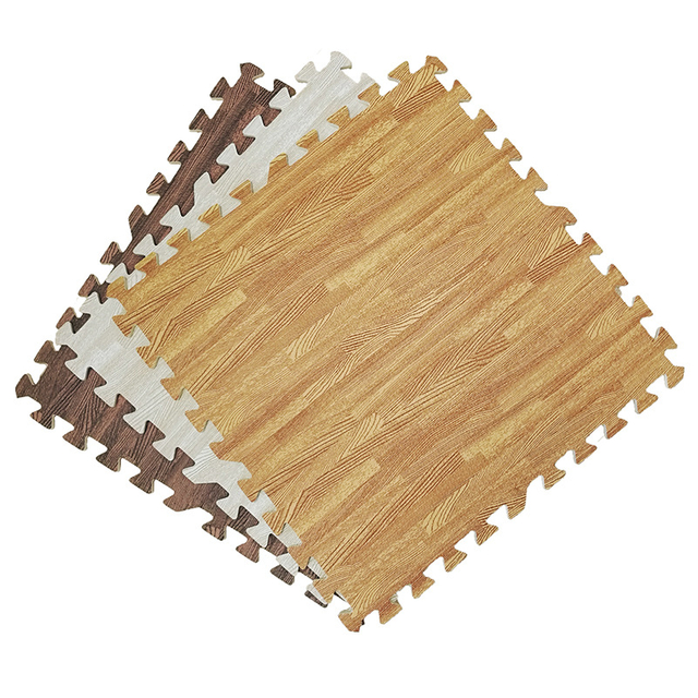 60*60cm High Density EVA Puzzle Wooden Style Mat EVA Foam Tatami Puzzle Wood Grain Gym Mat