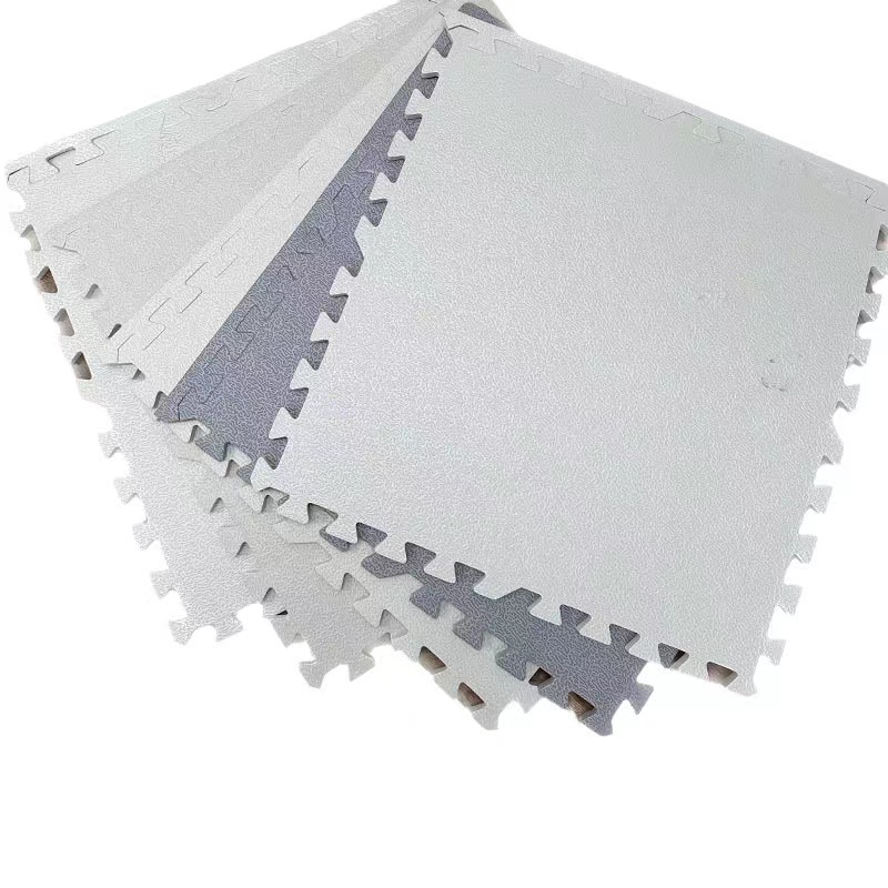 Solid Colors EVA Foam Puzzle Floor Play Mat Interlocking Tiles Puzzle Mat for Kids and Babies with Borders
