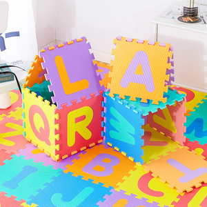 EVA Foam Puzzle Play Mat Floor Interlocking Playmat Alphabet & Numbers for Crawling Baby Infant