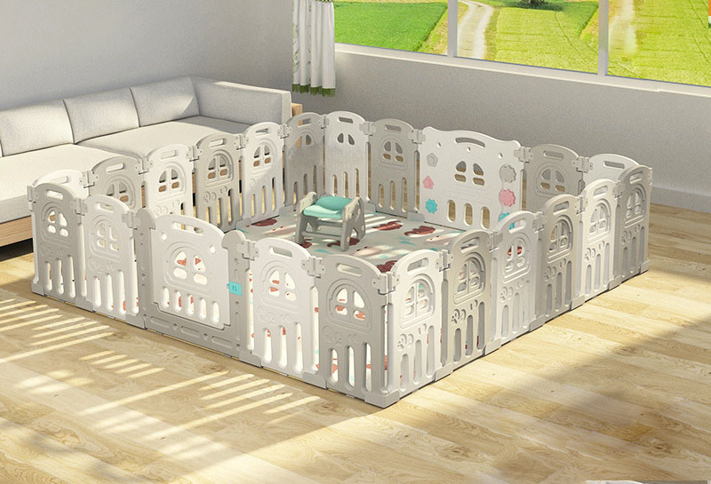 Wholesale Eco-Friendly Plastic Foldable Playpen Safety Feature Folding Fence