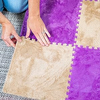 Home Use Splicing EVA Foam Plush Carpet Floor Mat 