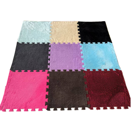 Home Use Splicing EVA Foam Plush Carpet Floor Mat 