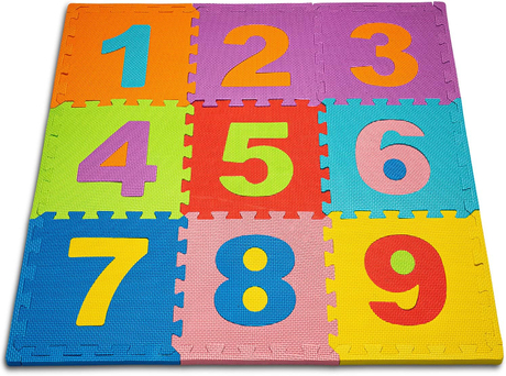 Educational EVA Puzzle Mats with Numbers and Letters