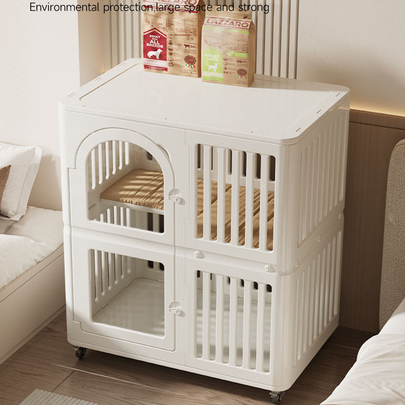 Outdoor Indoor DIY Pet Cage Playpen Double Door Pet Fence Cage 