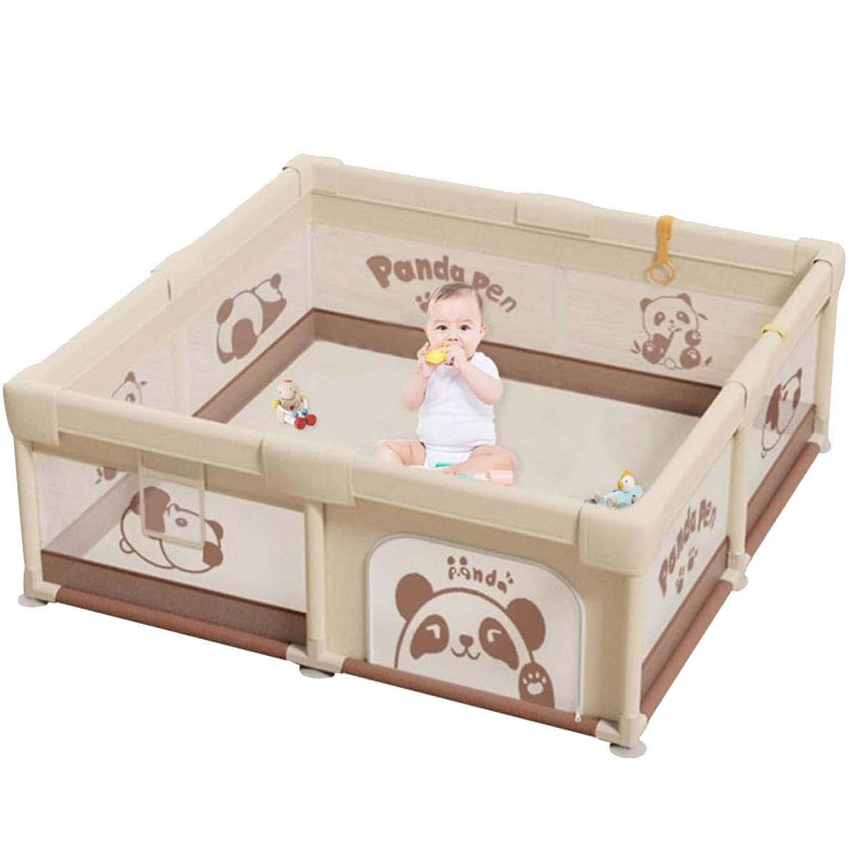 Memizo Portable Foldable Fence Eco-Friendly Prints Panda Baby Playpen 
