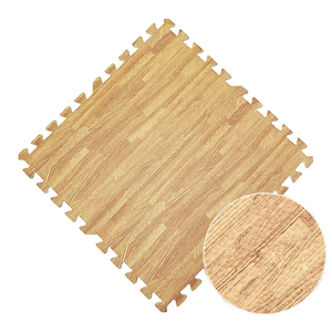 24*24 inch Sports Equipment Raw Material EVA Floor MAT EVA Foam Wooden Grain Puzzle Mat