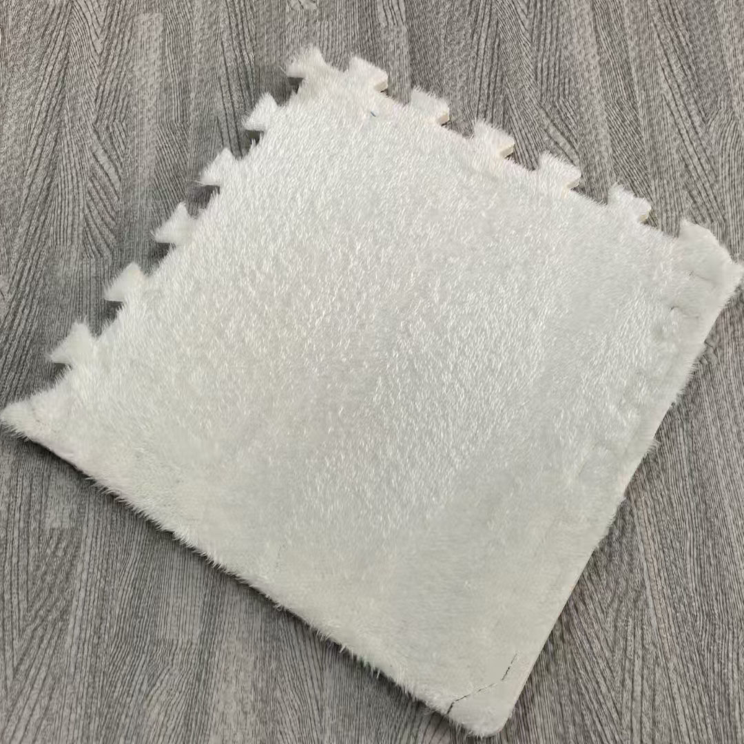 Fluffy Interlocking Foam Carpet Tile Kids Room Baby Crawling Puzzle Mat