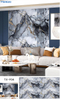 Imitation Marble Smart Tiles Kitchen Bathroom Shower Wall Tile Stickers Can Be Rolled and Customized in Size and Thickness