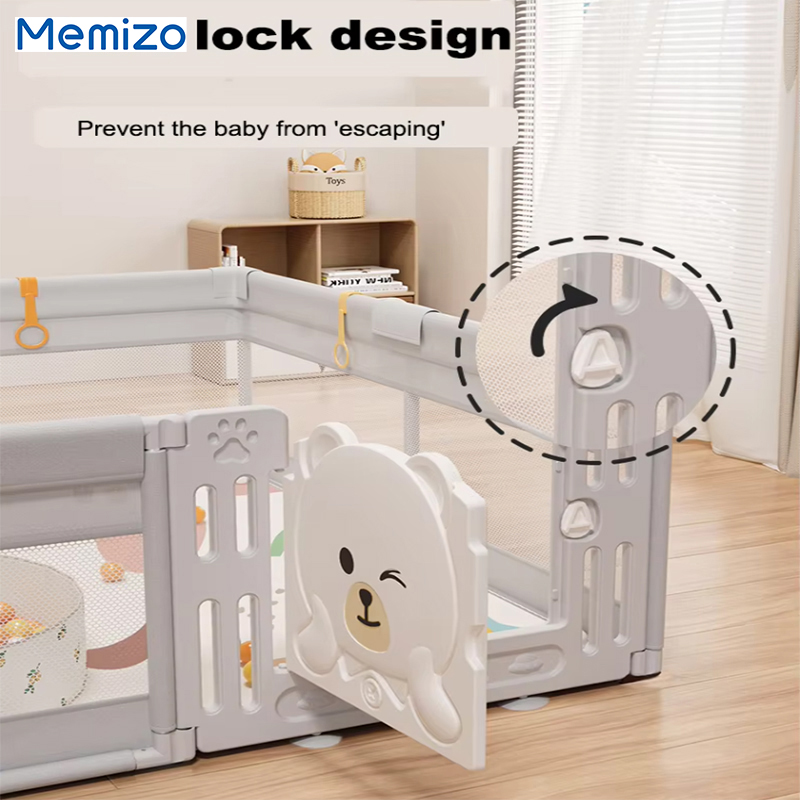 Foldable baby playpen setup and travel transport