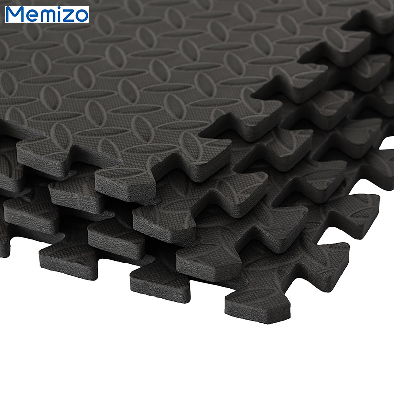 Memizo EVA Foam Puzzle Mats 6pc Black Floor Mat Set - 120cm x 180cm