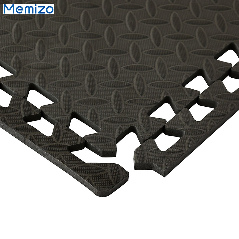 Memizo EVA Foam Puzzle Mats 6pc Black Floor Mat Set - 120cm x 180cm