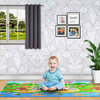 Rolling Up Baby Play Mat Waterproof Double-Sided Pattern Crawling Baby Play Mat