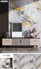 Imitation Marble Smart Tiles Kitchen Bathroom Shower Wall Tile Stickers Can Be Rolled and Customized in Size and Thickness