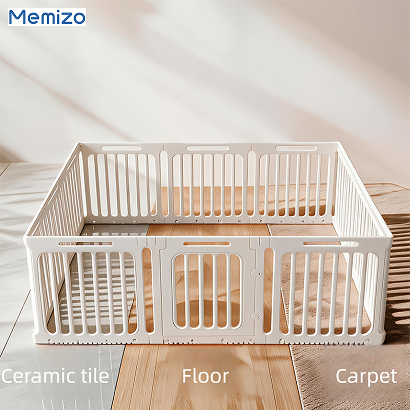 Memizo Luxury Kids Playpen, Indoor & Outdoor Plastic Safety Play Fence for Toddlers