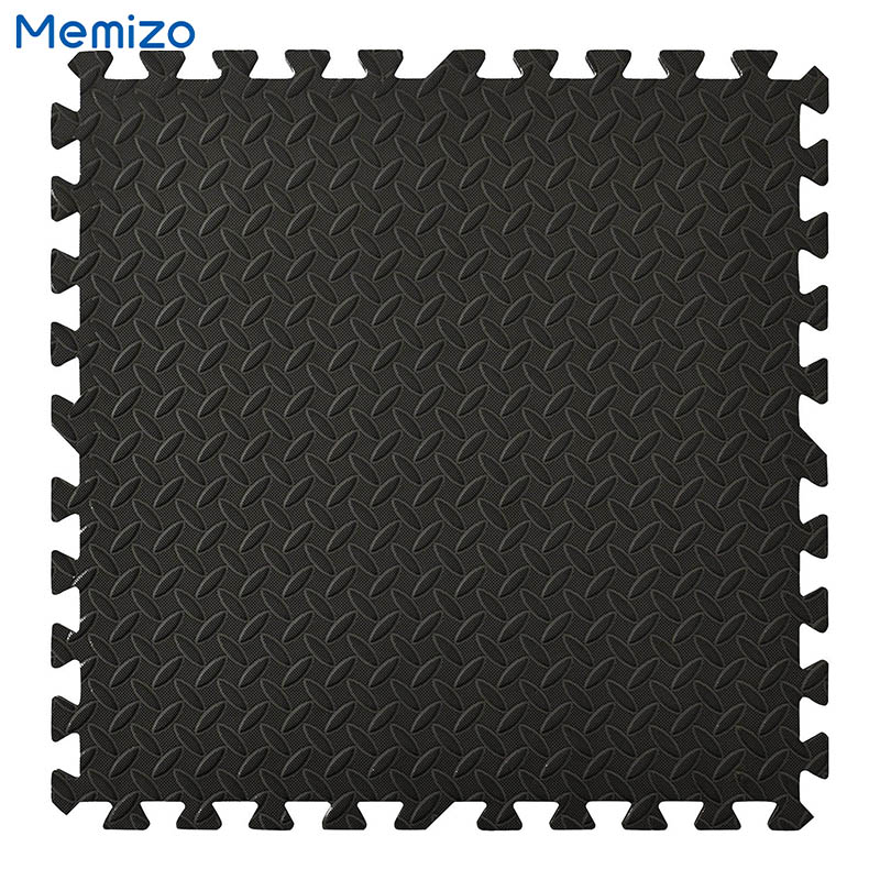 Memizo EVA Foam Puzzle Mats 6pc Black Floor Mat Set - 120cm x 180cm