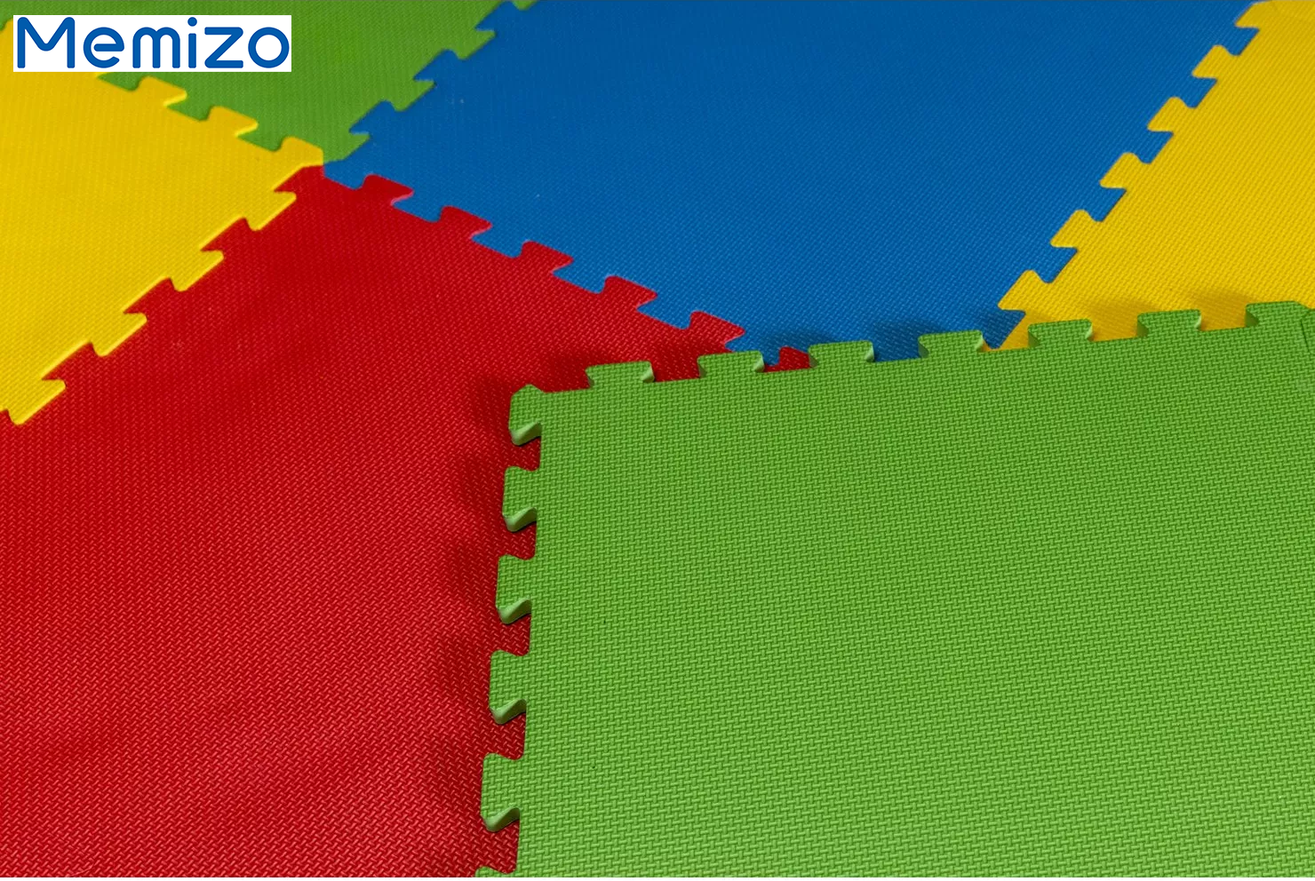Memizo EVA Foam Exercise Interlocking Mat 8pc Coloured Floor Mat Set - 100cm x 200cm