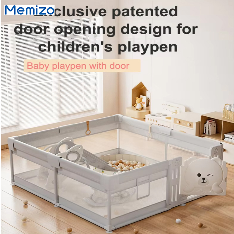 MEMIZO Children's Fence Openable Design Open Door Baby Safe Playpen 