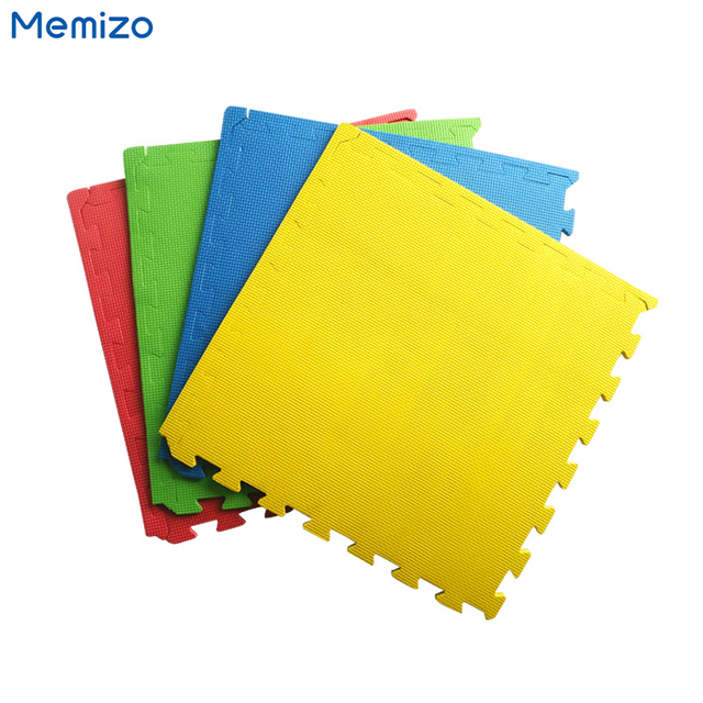 Memizo EVA Foam Exercise Interlocking Mat 8pc Coloured Floor Mat Set - 100cm x 200cm