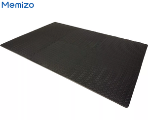 Memizo EVA Foam Puzzle Mats 6pc Black Floor Mat Set - 120cm x 180cm