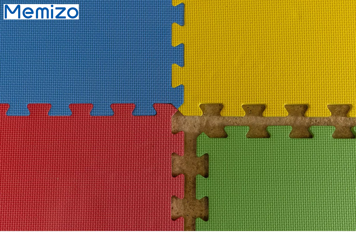 Memizo EVA Foam Exercise Interlocking Mat 8pc Coloured Floor Mat Set - 100cm x 200cm